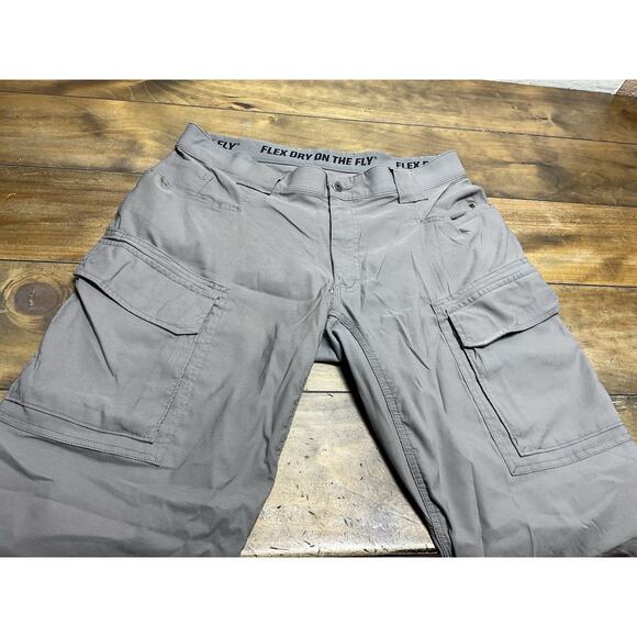 Duluth Trading Pants Men 36x32 Brown Cargo Flex Dry On The Fly - Picture 3 of 10